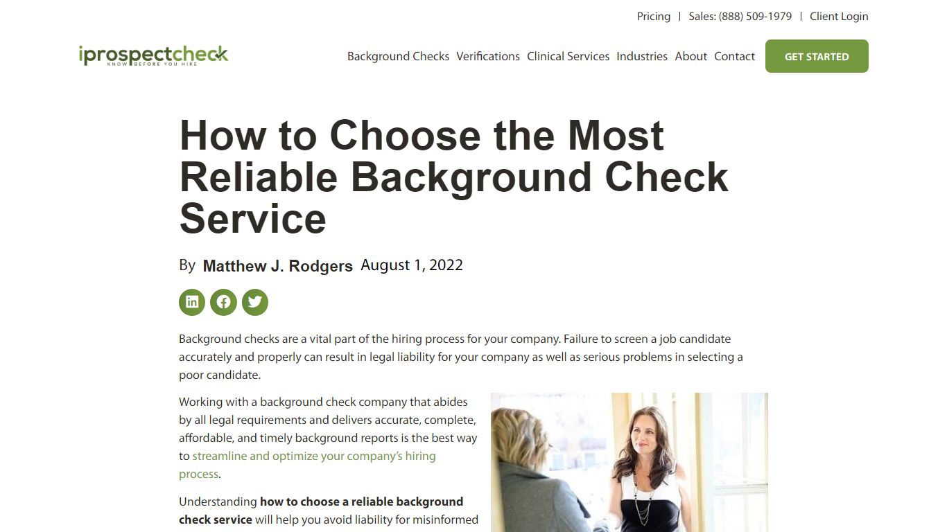 How to Choose the Most Reliable Background Check Service - iprospectcheck